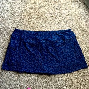 Beach House Blue Swim Skort
